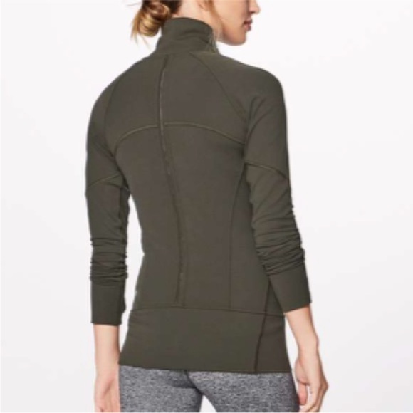 Lululemon Army Green Contour Jacket Dark Olive | Size 8 - Picture 4 of 12